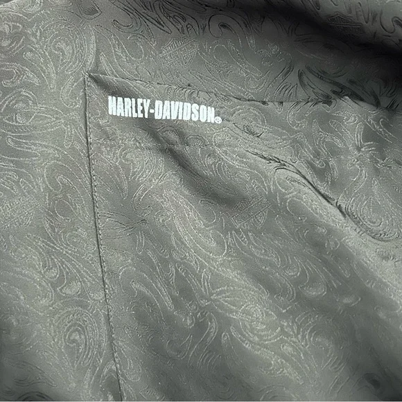 Harley-Davidson Men’s Black Silk Robe - Picture 6 of 6